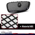 thumbnail image 4 of Fit For 2012-2014 Jaguar XF XFR Gloss Black Front Upper Mesh Grille W/ Emblem, 4 of 12