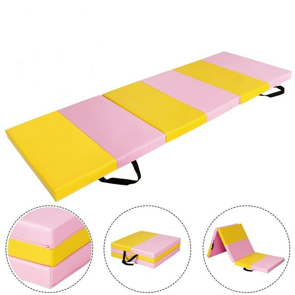 Costway 6'x2'x2.5" 3-Fold Gymnastics Tumbling Mat Yoga Aerobics Gym Exercise Fitness Mat