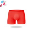 thumbnail image 2 of WTXUE Underwear for Men Pack | Boxer Briefs Underpants Seamless 3D Mens Breathable Briefs Ice Boxer Silk | 1 Piece Red L, 2 of 2