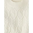 thumbnail image 3 of The Children's Place Girls Long Sleeve Cable Knit Cropped Chunky Sweater, Sizes XS-XXL, 3 of 3