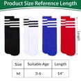 thumbnail image 2 of Hengguang ﻿6 Pairs Kids Soccer Socks, Kids Breathable Baseball Socks for Boys & Girls, Youth Sports Socks for Running, Training, Rugby, Hockey, 2 of 7
