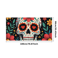 thumbnail image 2 of Vibrant Colorful Sugar Skull Design Banner for Day of the Dead Celebrations Background Backdrop Party Decorations Fiesta Photo Booth Props Event Decor, 2 of 7