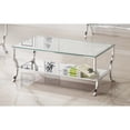 thumbnail image 2 of COASTER 720338 Rectangular Coffee Table with Mirrored Shelf Chrome, 2 of 2