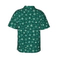 thumbnail image 3 of Goofa Christmas Snowflakes Hawaiian Shirt for Men, Unisex Summer Beach Casual Short Sleeve Button Down Shirts,Aloha Tropical Floral print shirt-Small, 3 of 9