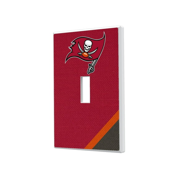 Tampa Bay Buccaneers Diagonal Stripe Single Toggle Light Switch Plate