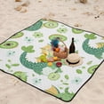 thumbnail image 5 of Kiwi Dinosaurs Beach Blanket Outdoor Picnic Blanket 78"x 78" Waterproof Foldable for Beach Camping Travel Hiking Grass Lawn Park, 5 of 5
