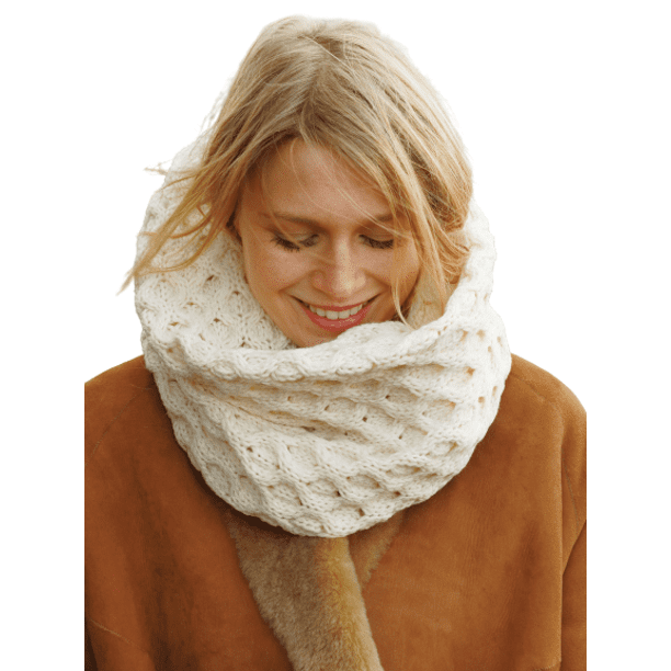 Aran Woollen Mills Irish Snood Scarf 100% Premium Merino