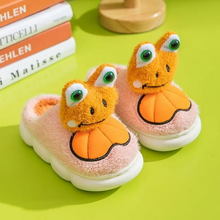 

QWZNDZGR Soft Frog Slippers Children s Fur Mules Mother Kids Family Matching Shoes Boy Girls Cute Home Slippers With Frogs