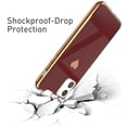 thumbnail image 4 of Case for iPhone 11 6.1 Inch, Soft Silicone TPU Slim Case Electroplated Heart Phone Case Simple Luxury Shockproof Protective Case -Red Heart, 4 of 15