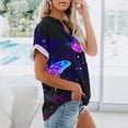 thumbnail image 4 of Blusa con estampado floral de manga corta con cuello en V para mujer OAVQHLG3B Store  lin121212, 4 of 4