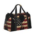 thumbnail image 2 of Easygdp Patriotic USA Butterfly Art Bolsa de Gimnasio, Bolsa de Viaje Duffel, Bolsa de Fin de Semana con Compartimentos, Bolsa de Mano para Noche, 2 of 7