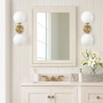thumbnail image 4 of Modern Brushed Gold 2-Light Wall Sconce, Globe Bathroom Vanity Light, Antique Milky Glass Sphere Wall Light Fixture, 4 of 7