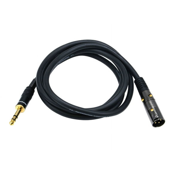 Monoprice XLR Male to 1/4in TRS Male Cable - 6 Feet, 16AWG, Gold Plated, High Fidelity and Eliminate Noise in the Recording Studio and on the Stage