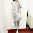 thumbnail image 2 of DDAPJ pyju Women's 3 Piece Lounge Sets Long Cardigan Sweaters Knitted Tank Top Jogger Pants Matching Set Cozy Knit Loungewear Fall Fashion Outfits Gray M, 2 of 6