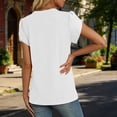 thumbnail image 6 of Cilsoka Summer Tops for Women 2026 Ruffle Short Sleeve Shirts Henley Dressy Casual Blouses V Neck Fashion Tunics Trendy Flowy Clothing, 6 of 7