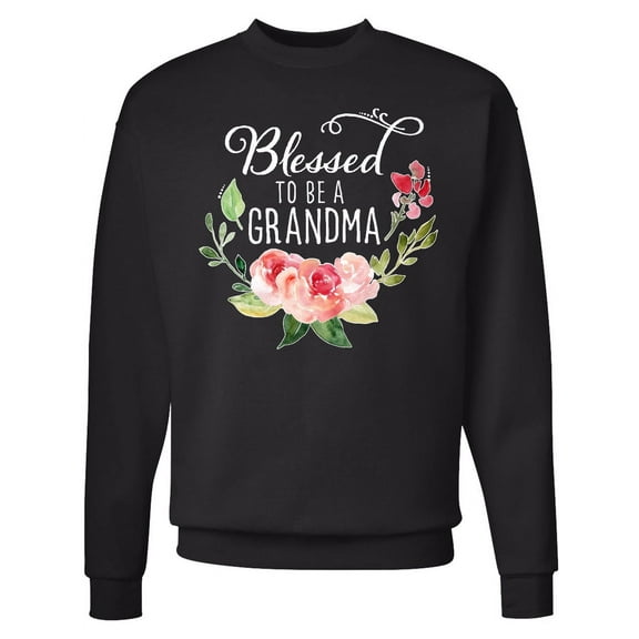 Inktastic Blessed to Be a Grandma with Flowers Adult Sweatshirt