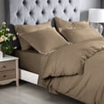 thumbnail image 4 of Superior 3-Piece Rayon From Bamboo Taupe Duvet Set, Full/ Queen, 4 of 4