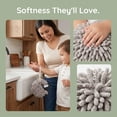 thumbnail image 3 of REGALWOVEN Chenille Hand Towels with Hanging Loop, 1 Pack Funny Bathroom Hand Towel in Sheep Shape, Absorbent Fast Drying Towels Grey 7" x 7", 3 of 6