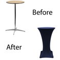 thumbnail image 3 of Your Chair Covers - 24 inch Highboy Cocktail Round Stretch Spandex Table Cover Navy Blue for Wedding, Party, Birthday, Patio, etc., 3 of 3
