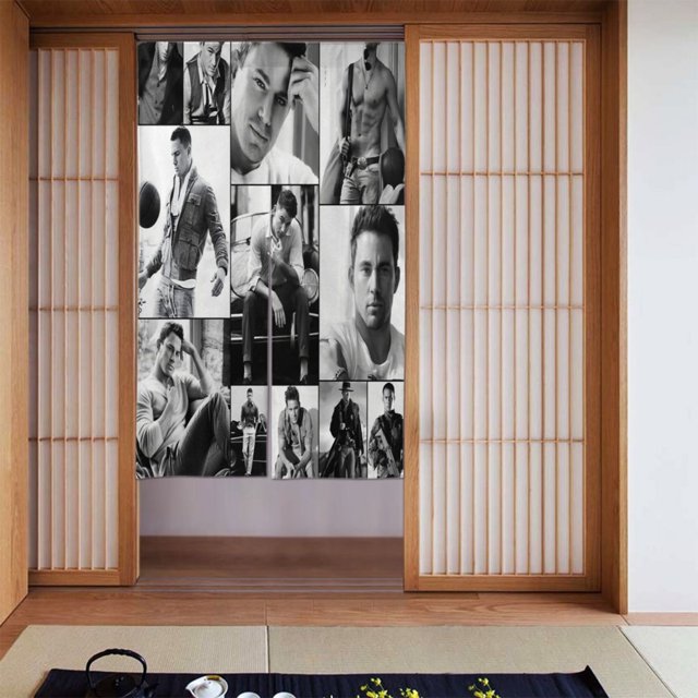 Cortinas opacas Channing Tatum para decoración del hogar, cortinas aislantes para ventanas, cortinas para dormitorios y salas de estar