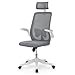 thumbnail image 3 of Magshion Chaise de Bureau Chaise de Tâche Fonction d'Inclinaison Appui-Tête Réglable avec Accoudoirs Rabattables Support Lombaire Chaise de Bureau, Pivotante à 360 Degrés (Gris), 3 of 4