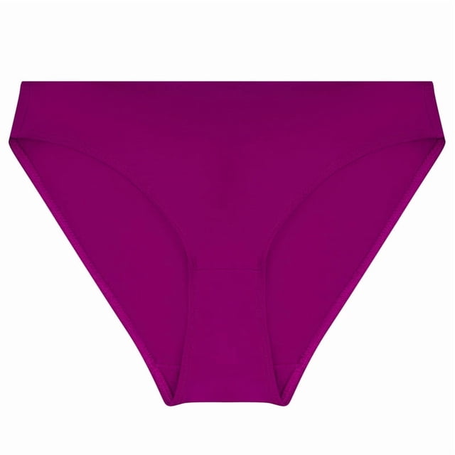 Bikini Ilusión para Dama, Doble Tela al Frente sin Costura Morado Talla CH