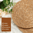 thumbnail image 7 of Round Woven Placemats Set of 10, 12 Inch Boho Rattan Placemats Hand-Woven Placemats, for Dining Table,Home,Wedding, 7 of 7