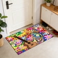 thumbnail image 5 of SHJHENG Retro Peace Sign Guitar Area Rug, Non-Slip Washable Welcome Mat for Front Door, Bathroom & Home Decor, 5 of 5