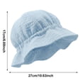 thumbnail image 3 of Mgmyaa Baby Ruffle Edge Bucket Hat Summer Outdoor Sun UV Protection Fisherman Cap for Infant Newborn 0-3 Years Breathable Soft Headwear, 3 of 9