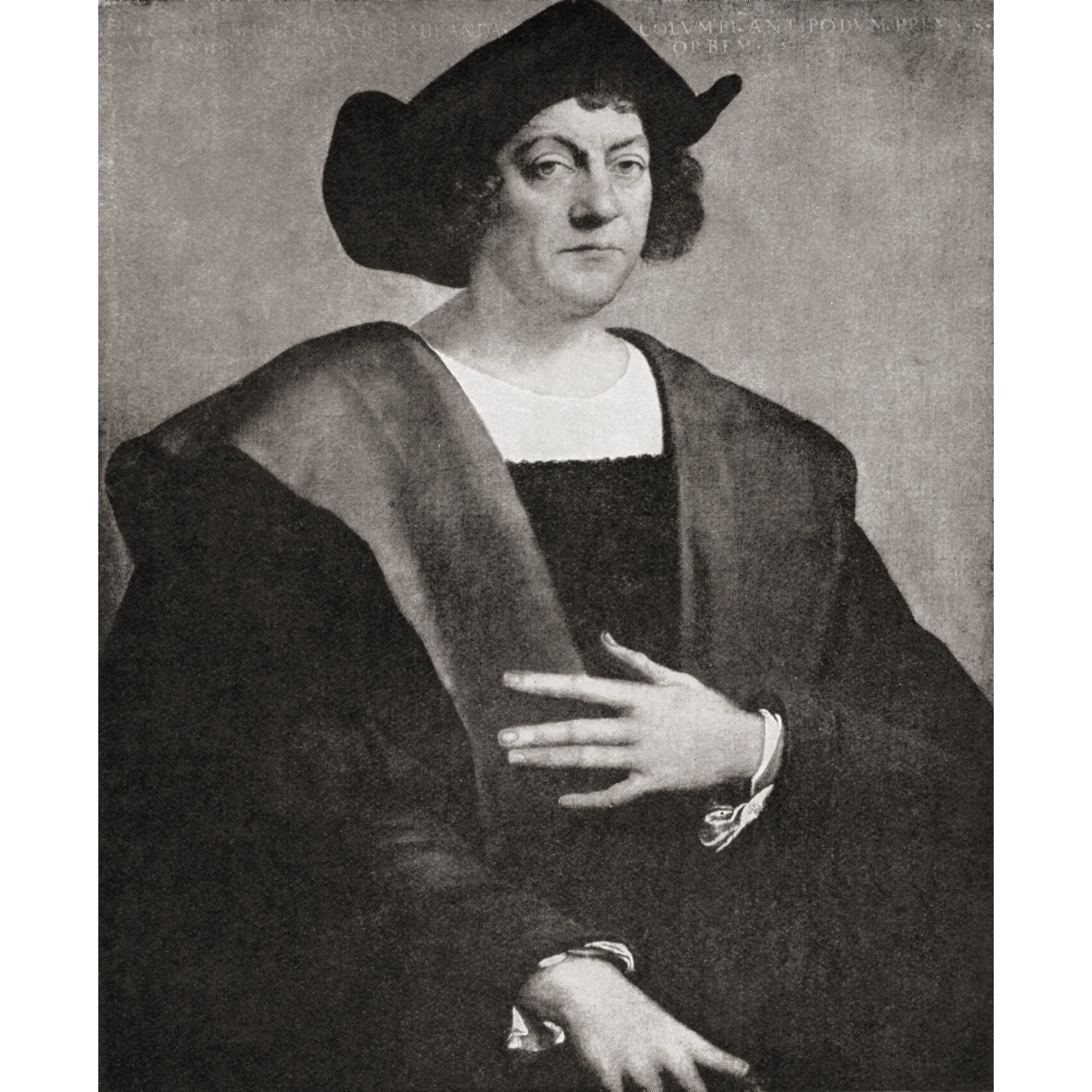 Posterazzi Christopher Columbus C1451 To 1506 Italian Navigator Colonizer And Explorer From The Great Explorers Columbus And Vasco Da Gama Canvas Art - Ken Welsh Design Pics (13 x 16)