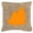 Orange, variant on Maltese Burlap and Brown Indoor & Outdoor Decorative Fabric Pillow - 18 x 18 in.
