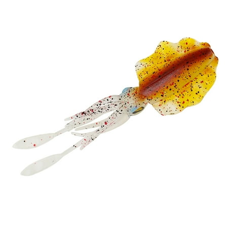 fankhu Fishing Soft Squid Lure 15cm Luminous Jig Sea Fishing Wobbler Baits (Y-10)