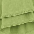 thumbnail image 5 of GILIGEGE Womens Cotton Linen Tops Flowy Summer Gauze Fringe Shirts Retro Short Sleeve V Neck Shirts Raw Hem Loose Beach Clothes，Frayed Henley Shirt Boho Tunic Blouse Light Green XL, 5 of 8