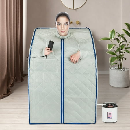 YeekTok 29.9" x 33.8" x 38.9" 65℃ Maximum Temperature Steam Sauna Box With 4 Layers of Insulation Waterproof Fabric Silver