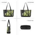thumbnail image 6 of FORMRS Canvas Laptop Tote Bag for Women with 15.6" Computer Compartments Shoulder Handbag, Green Flowers, 6 of 7