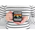 thumbnail image 2 of Retro Education Is Important but Hunting Is Importanter - Funny Hunter, Black 11oz Ceramic Mug, 2 of 5