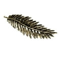 thumbnail image 2 of Clip de Pelo Pasador Horquilla Bronce Antiguo jinwen Forma de Pluma Hojas 2 piezas, 2 of 8