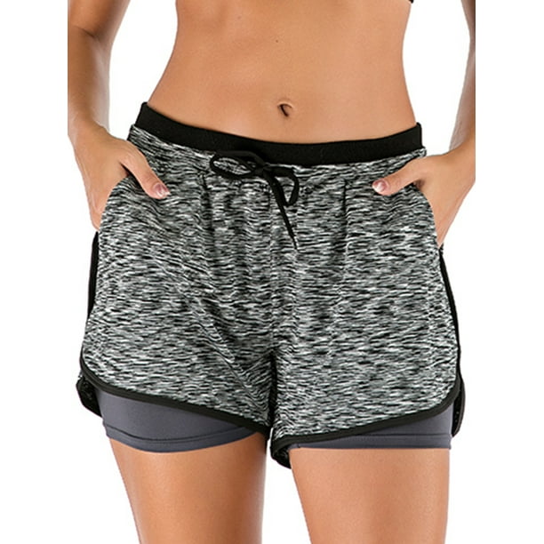 FUTATA Women�s Sport Shorts Double layer Running Yoga