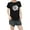 02-Black, variant on Graphic Tees Graphic Slack Plus Size mit Print Stretch Soft Casual Crewneck Short Sleeve Graphic Tees for Women Trendy Pink Size 3XL