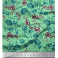 thumbnail image 1 of Soimoi Rayon Fabric Leaves & Floral Artistic Print Fabric by Yard 42 Inch Wide, 1 of 3