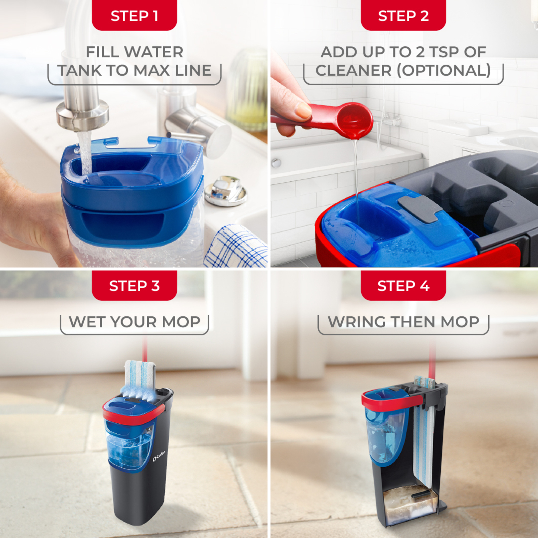 O-Cedar H2prO Flat Mop System photo 3