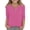 Pink, variant on YunPes Girls 3/4 Sleeve Short Sleeve Shirts V Neck Girls Tee Teen Kids Casual Flowy Half Button Loose Blouse Summer Tops 3‐13 Years