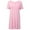 Pink, variant on Women's Super Soft Modal Nightgown Short Sleeve Sleepwear Comfy Loungewear Nightshirt with Chest Pads S-XXL (Removable chest pad)