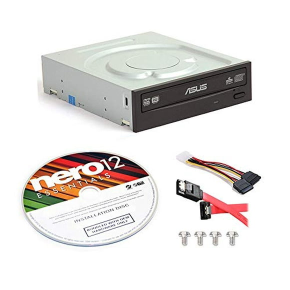 Asus DRW-24B1ST-KIT 24x Internal DVD Burner + Nero 12 Essentials Burning Software + Sata cable Kit