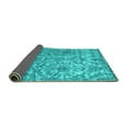 thumbnail image 2 of Ahgly Company Indoor Rectangle Abstract Turquoise Blue Contemporary Area Rugs, 6' x 9', 2 of 4