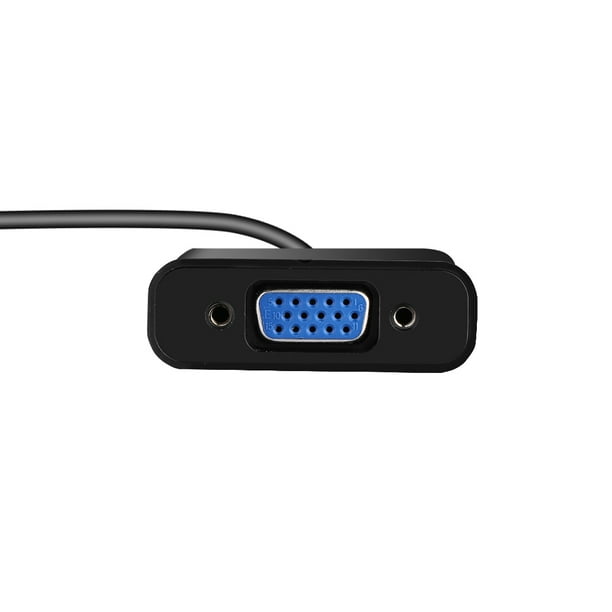 Adaptador A VGA Con Cable de Audio T TipO Micro Mini Conector Para PS3 Xbox360 Negro