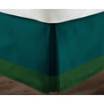 thumbnail image 3 of D.N.G. BEDDINGS 1 Piece Split Corner Two Tone Tailored Bed Skirt, Full Size 24 Inch Deep Pocket, 800 Thread Count, 100% Egyptian Cotton, Solid Teal/Green Color., 3 of 3