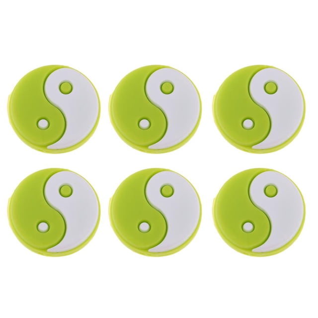 6pcs / pack Amortiguadores de vibraciones Raquetas de Squash Sunnimix Verde