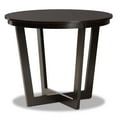 thumbnail image 4 of Baxton Studio Morigan Modern Transitional Grey Fabric Upholstered and Dark Brown Finished Wood 5-Piece Dining Set, 4 of 7