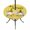 yellow, variant on Round Outdoor Tablecloth with Umbrella Hole and Zipper, Bees Gnomes Tablecloth with Elastic Waterproof, Spring Floral Farmhouse Daisy Patio Table Covers for 55" - 60" Picnic Pool Tables